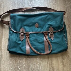 Ralph Lauren | VINTAGE leather & Canvas Duffle Weekend Pony Bag New
